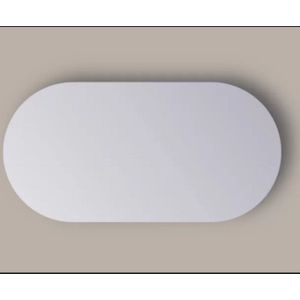 Spiegel Sanicare Q-Mirrors 100x70 cm Ovaal/Rond Met Rondom LED Warm White incl. ophangmateriaal Met Sensor