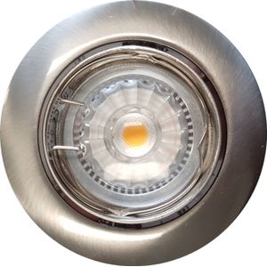 Inbouw Spotlamp Sanimex RVS Look 81x63 mm Inclusief Armatuur en Gu10 4 Watt (4 stuks)