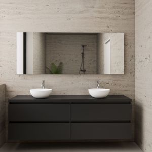 ACTIE BWS Badmeubel | Paris | Mat Zwart | 160 cm | met topplaat