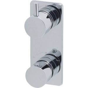 Inbouw douchekraan bws luxe thermostatisch 2-wegs rond chroom