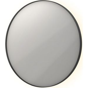 Spiegel ink sp17 rond colour changing led rondom 60x4x60 cm dimbaar in aluminium kader mat zwart