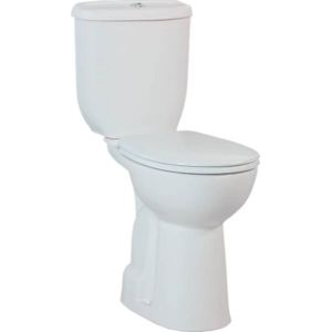 Duoblok toiletpot staand verhoogd +8 cm wit compleet (pk)