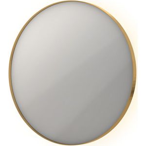 Spiegel ink sp17 rond colour changing led rondom 60x4x60 cm dimbaar in aluminium kader mat goud