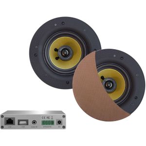 Wifi-Audiosysteem Aquasound (Airplay + Dlna) 30 Watt, Incl Rumba Speakers 116 mm 230V/12V, Lan /Wlan Brushed Red Gold