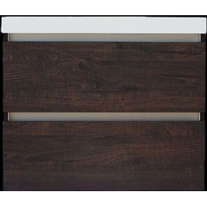 Onderkast Sanilux Trendline Met Greeplijst Aluminium 60x47x52 Cm Brown Oak