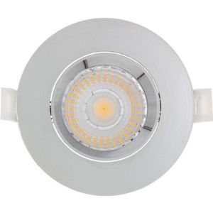 Inbouw led-spot 4 stuks sanimex njoy ip44 dimbaar 6w 430 lumen chroom