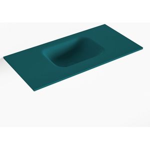 Mondiaz lex smag solid surface inleg wastafel voor toiletmeubel 60 cm. Positie wasbak midden