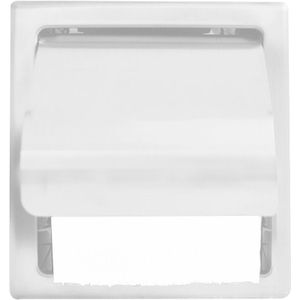 Inbouw toiletrolhouder bws met klep rvs mat wit
