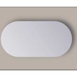 Spiegel sanicare q-mirrors 120x70 cm ovaal/rond met rondom led warm white incl. Ophangmateriaal met sensor