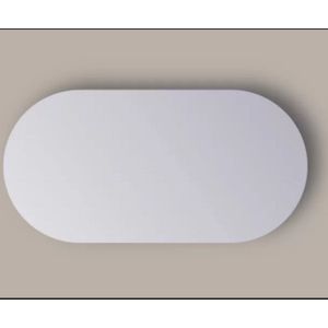 Spiegel sanicare q-mirrors 120x70 cm ovaal/rond met rondom led warm white incl. Ophangmateriaal met sensor