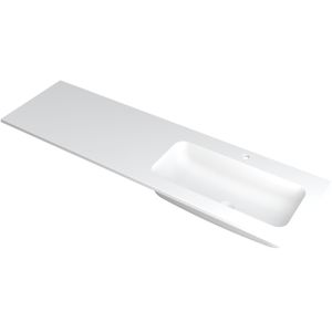 INK Wastafel Faktor polystone rechts met 1 kraangat 160 cm x 45 cm x 1,5 cm Mat wit 3407248