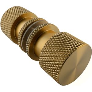 BRAUER - Handgreep Enkelpunts Model B Carving - Goud - PVD Geborsteld