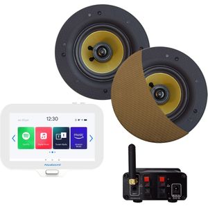 Connect Badkamerradio Aquasound N-Joy Controller (Ipx7) + Wand Lader + Samba Speakerset Bluetooth / 50 Watt / 230V/12V Bronze