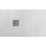 Douchebak vm go krypton 160x70x3 cm polybeton rechthoek licht grijs