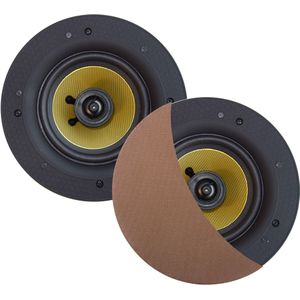Speakerset Aquasound Rumba 45W (0,5" Tweeter), Rond 120 mm, Diepte 55 mm, Randloos, Ipx4 Brushed Red Gold