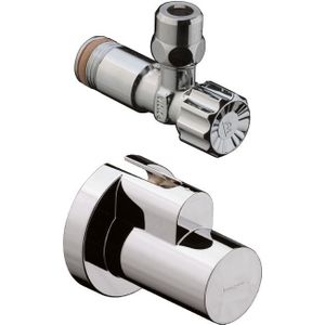 Hansgrohe hoekstopkraan met G 3/8 aansluiting, Polished Gold-Optic