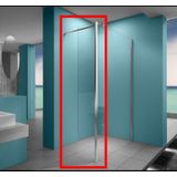 Zijwand wiesbaden hoekprofiel 40x200 cm nano coating 8 mm