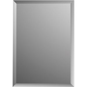 Spiegel charleston plieger rechthoekig 4mm met facetrand 60x45 cm zilver