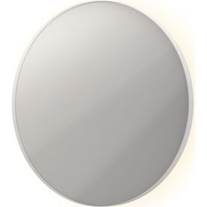 Spiegel ink sp17 rond colour changing led rondom 60x4x60 cm dimbaar in aluminium kader mat wit