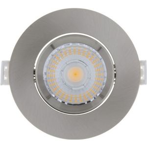 Inbouw LED-spot 5 Stuks Sanimex Njoy IP44 Dimbaar 6W 430 Lumen Geborsteld Aluminium