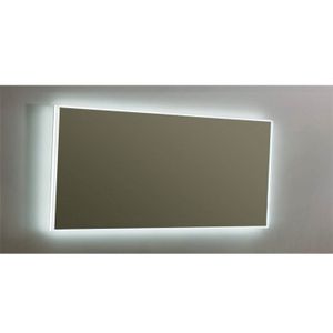 Spiegel sanilux mirror infinity 160x70x4,1 cm aluminium met led verlichting en spiegelverwarming