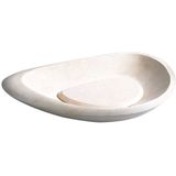 Waskom sapho blok ovaal 70x38x10 cm steen beige