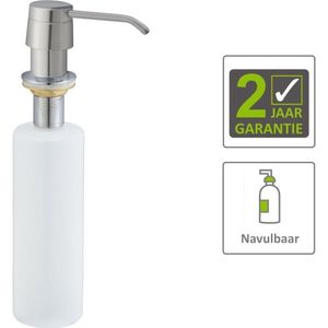 Inbouw zeeppompje chroom kunststof fles 250ml