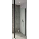 Bruynzeel inloopdouche lector 90x210 cm 8 mm met plafondsteun helder glas mat zwart
