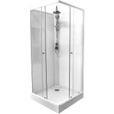 Complete douchecabine vm ifix barga 80x80 cm hoekinstap