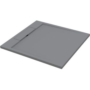 Douchebak best design decent 100x100x3.5 cm solid surface grijs