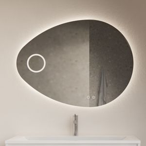 Badkamerspiegel gliss atlas 120x90 cm verticaal led met spiegelverwarming
