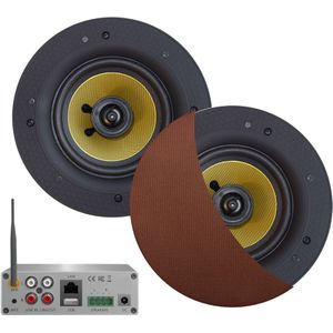 Wifi-Audiosysteem Aquasound (Airplay + Dlna) 70 Watt, Incl Zumba Speakers 230 mm, 230V/20V, Lan /Wlan Brushed Koper