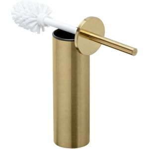 Toiletborstel met houder geesa nemox wand geborsteld goud