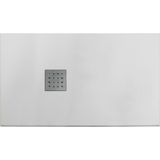 Douchebak vm go krypton 180x70x3 cm polybeton rechthoek licht grijs
