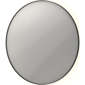 Spiegel ink sp17 rond colour changing led rondom 120x4x120 cm dimbaar in aluminium kader mat zwart