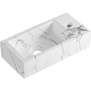 Fontein best design allure 36x18x9 cm rechts marmer white