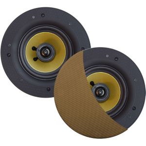 Speakerset Aquasound Samba 65W (Draaibare Tweeter) Rond 195 mm, Randloos, Brushed Bronze