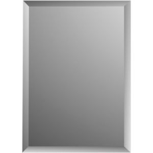 Spiegel charleston plieger rechthoekig 4mm met facetrand 90x45 cm zilver