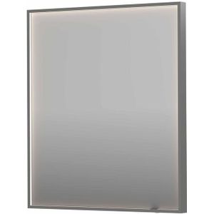 Spiegel INK SP19 70x4x80 cm incl. direct LED-Verlichting Rondom en Spiegelverwarming Geborsteld RVS