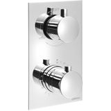 Douchekraan inbouw sapho kimura thermostatisch afbouwdeel 2-weg chroom (incl. Inbouwdeel)