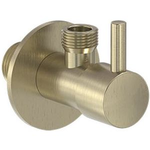 Hoekstopkraan MAY G1/2" x G3/8" Geborsteld Mat Goud PVD