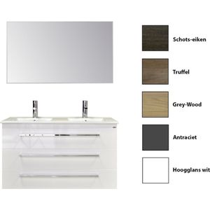 Badkamermeubelset Sanicare Q1 Drie Soft-Close Laden 120 cm (alle kleuren, spiegel optioneel)