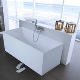 Vrijstaand bad bws solid surface 170x74x55 cm mat wit