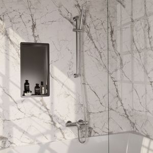 BRAUER - Stripe - Baddouche Thermostaatkraan - RVS-kleurig geborsteld PVD - SET 01