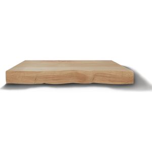 Wastafelblad gliss design massief hout zonder boomschors 70 cm natuurlijke olie