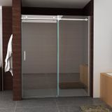 Bws nisdeur schuifbaar 2-delig 170x200 cm 8 mm nano coating chroom