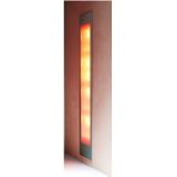 Sunshower pure xl 2.0 organic grey infrarood inbouwapparaat 19.9x123.8x10 cm aluminium antraciet