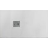 Douchebak vm go krypton 120x80x3 cm polybeton rechthoek licht grijs