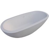 Vrijstaand bad bws solid surface 180x80x60 cm mat wit