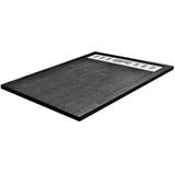 Douchebak van marcke montana steenhars 140x80 cm steenlook zwart